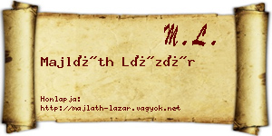 Majláth Lázár névjegykártya